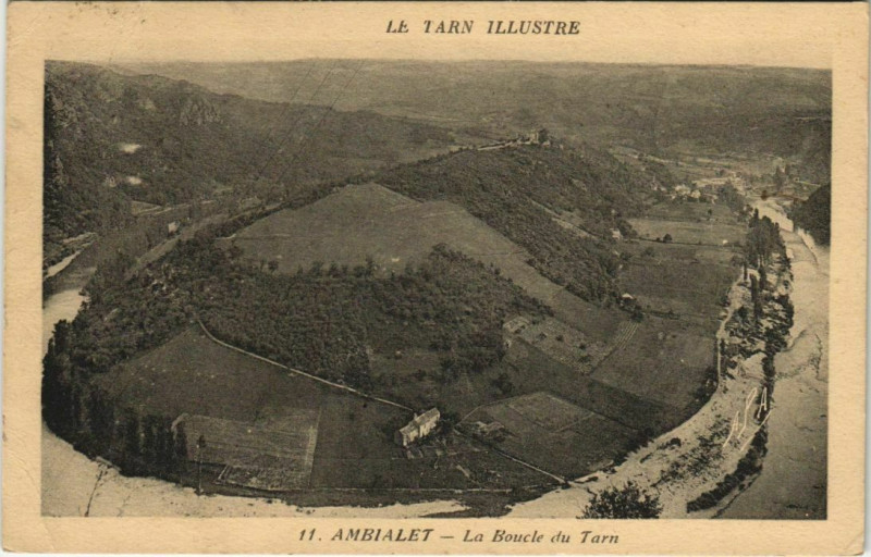 Carte postale ancienne Ambialet La Boucle du Tarn à Ambialet