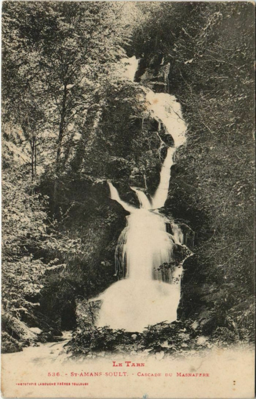 Carte postale ancienne Saint-Amans-Soult Cascade du Masnaffre à Saint-Amans-Soult