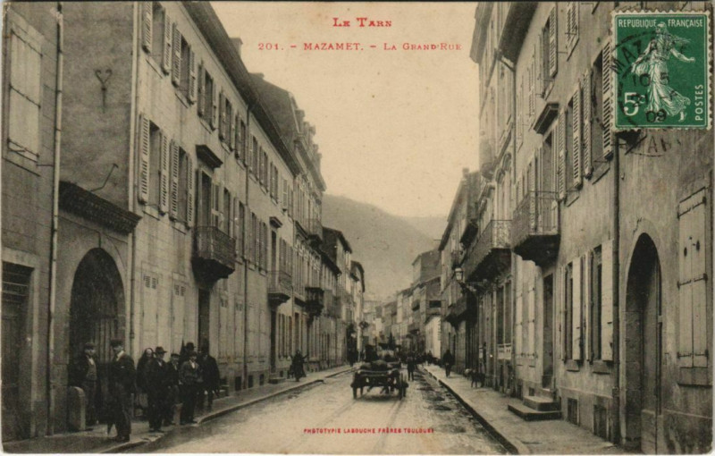 Carte postale ancienne Mazamet La Grand'Rue à Mazamet