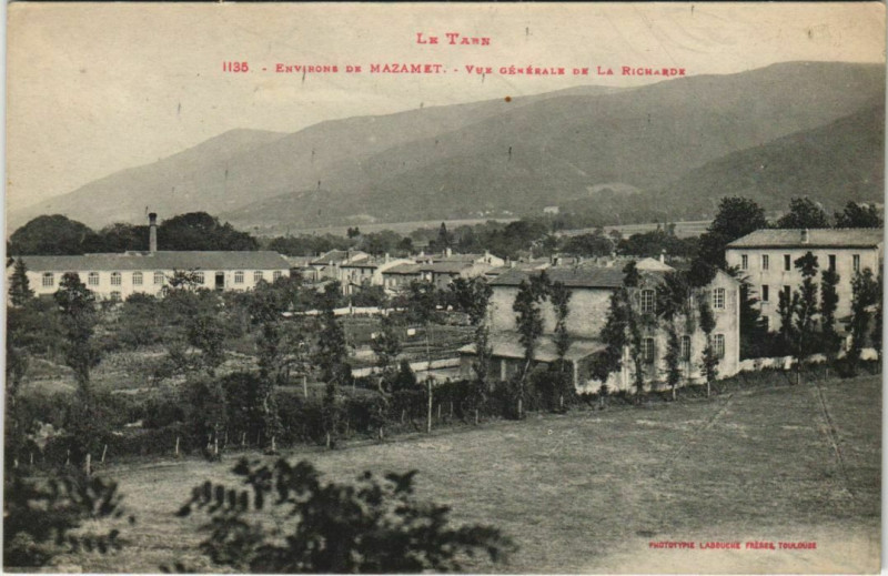 Carte postale ancienne La Richarde Vue Generale - Environs de Mazamet à Mazamet