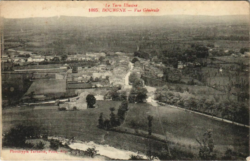 Carte postale ancienne Dourgne Vue Generale à Dourgne