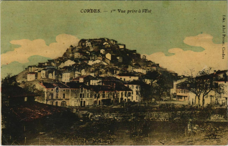 Carte postale ancienne Cordes Vue prise a l'Est