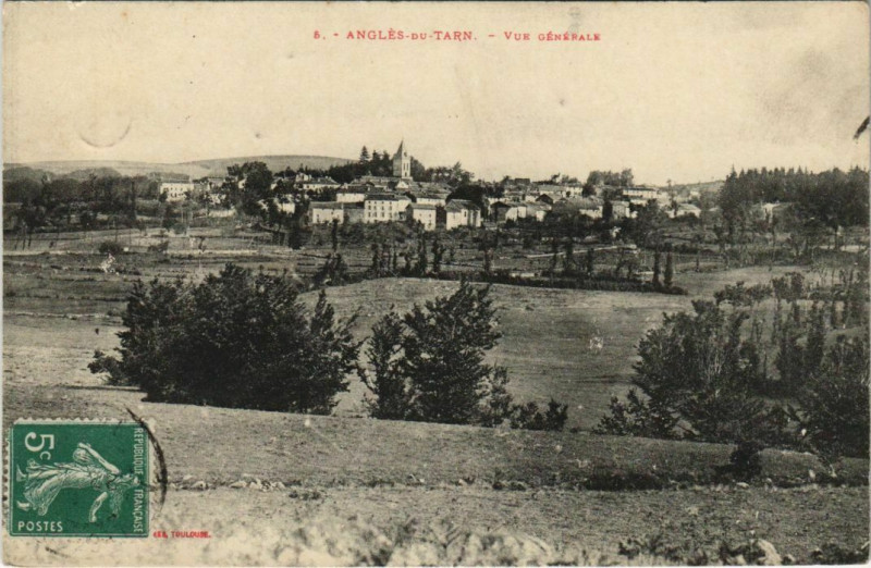 Carte postale ancienne Angles Vue Generale à Anglès