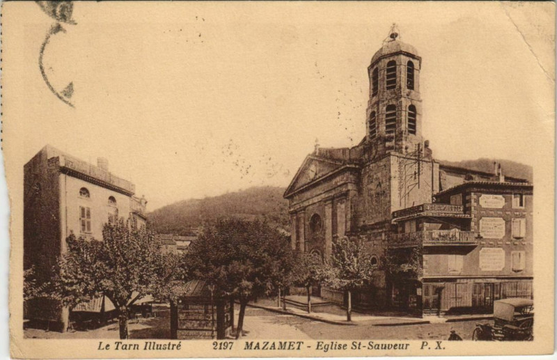 Carte postale ancienne Mazamet Eglise Saint-Sauveur à Mazamet