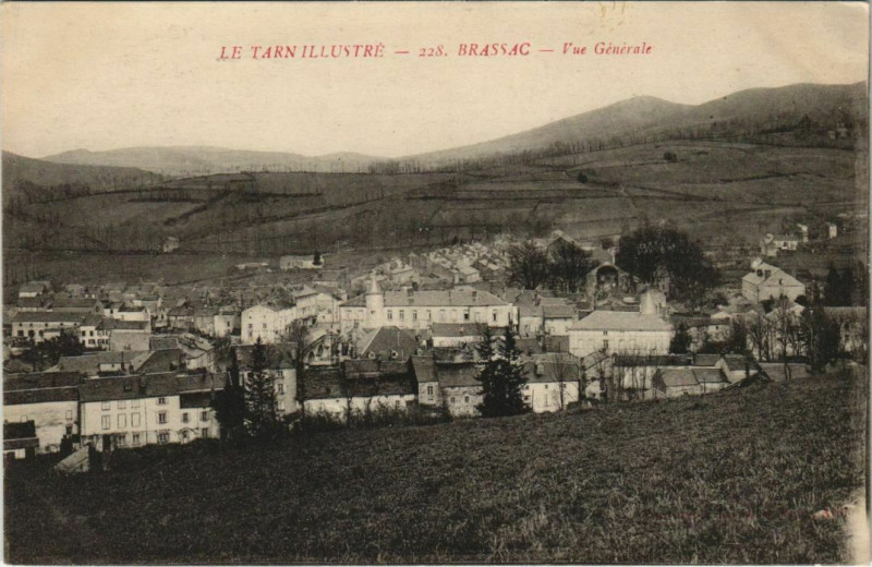 Carte postale ancienne Brassac Vue Generale à Brassac