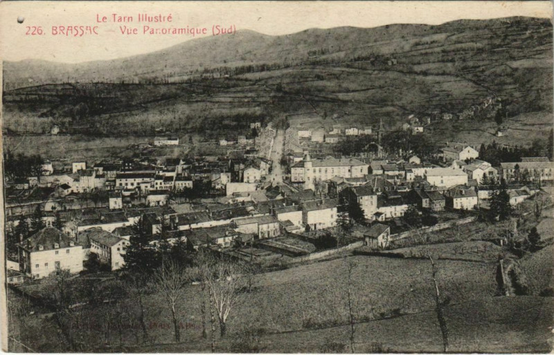 Carte postale ancienne Brassac Vue Panoramique - Sud à Brassac
