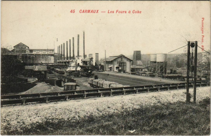 Carte postale ancienne Carmaux Les Fours a Coke à Carmaux