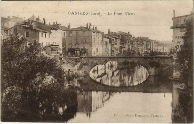 Carte postale ancienne Castres Le Pont-Vieux à Castres