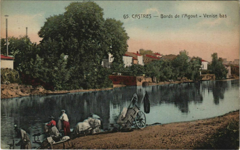 Carte postale ancienne Castres Bords de l'Agout - Venise Bas à Castres