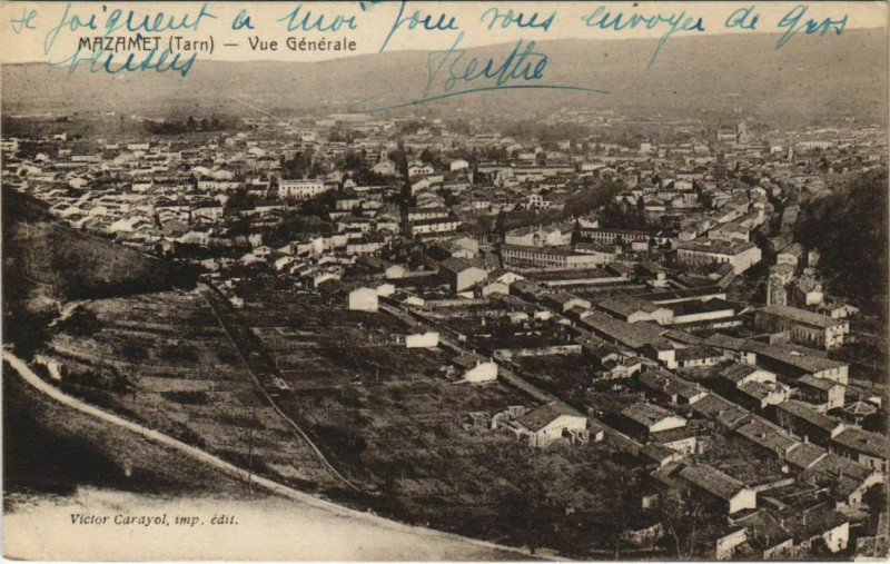 Carte postale ancienne Mazamet Vue Generale à Mazamet