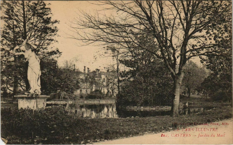 Carte postale ancienne Castres Jardin du Mail à Castres