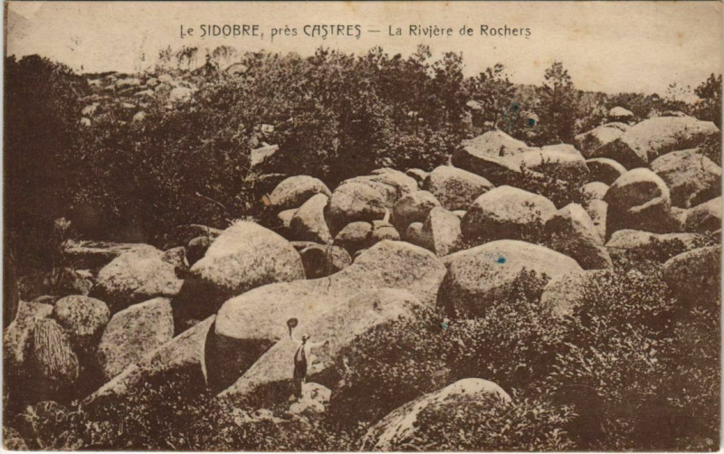 Carte postale ancienne Castres Le Sidobre - pres Castres - La Riviere de Rochers à Castres