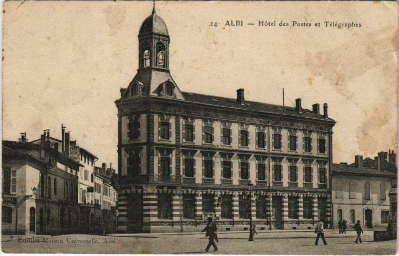 Carte postale ancienne Albi Hotel des Postes et Telegraphes à Albi