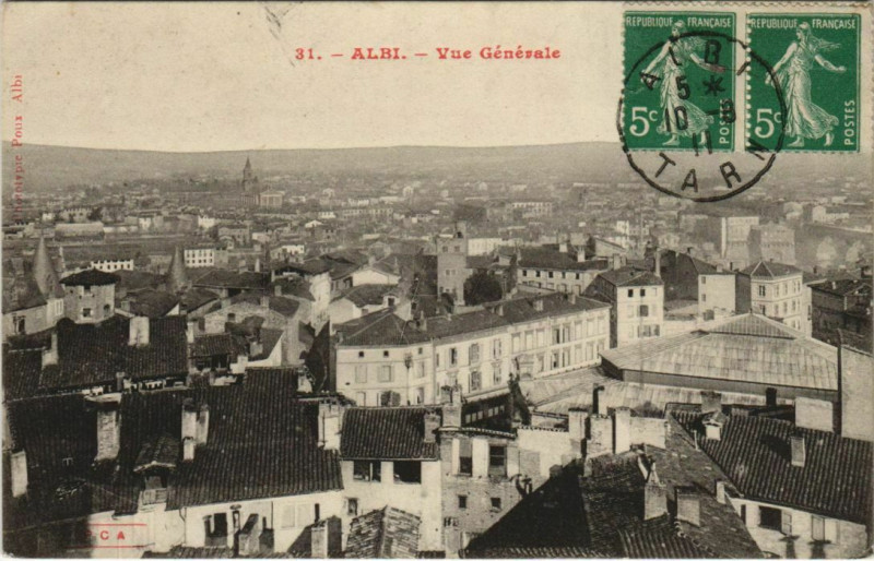 Carte postale ancienne Albi Vue Generale à Albi
