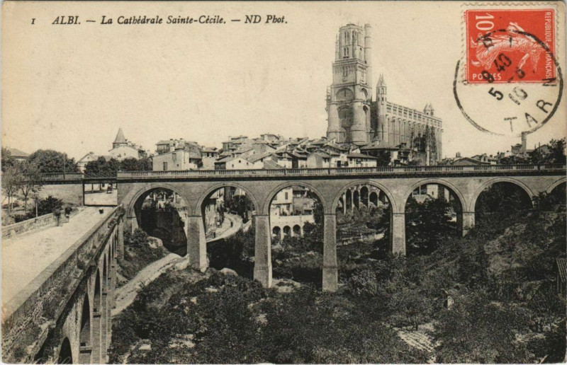 Carte postale ancienne Albi La Cathedrale Sainte-Cecile à Albi