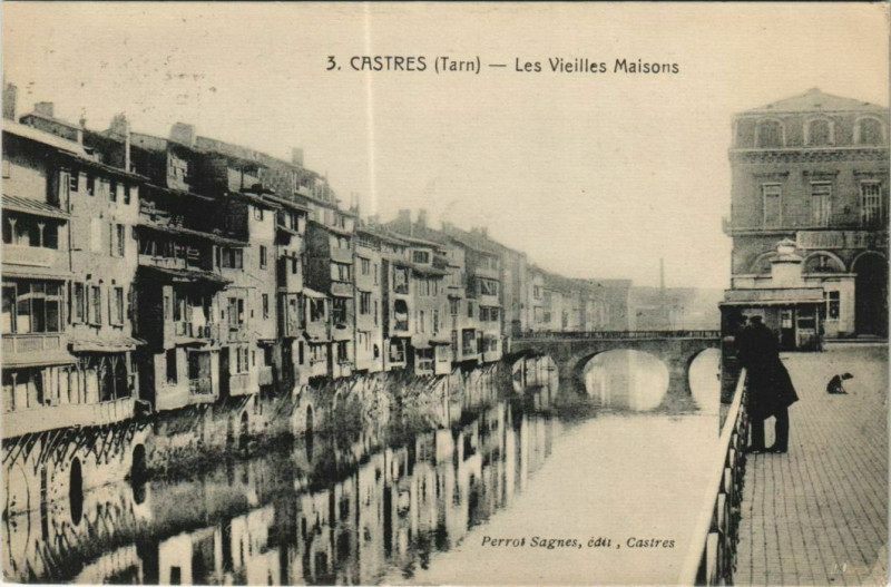Carte postale ancienne Castres Les Vieilles Maisons à Castres