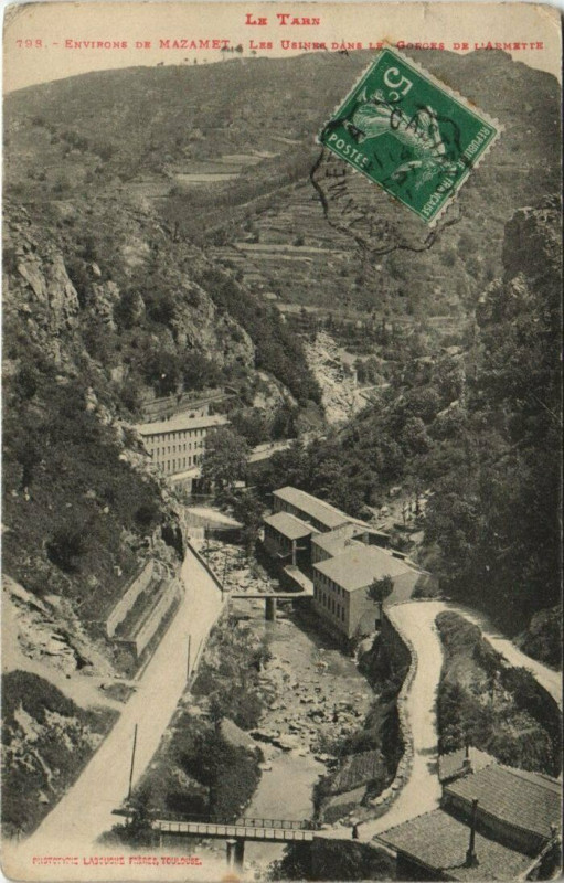Carte postale ancienne Environs de Mazamet Les Usises dans le Gorces à Mazamet