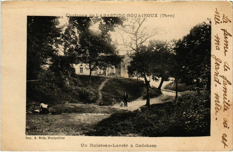 Carte postale ancienne Un Ruisseau-Lavoir a Codebosc France
