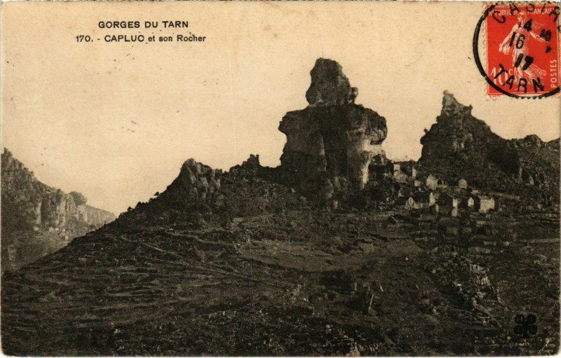 Carte postale ancienne Capluc et son Rocher France
