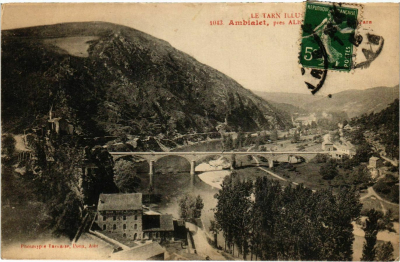 Carte postale ancienne Ambialet Vue Generale France à Ambialet