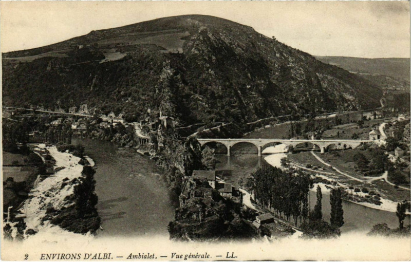 Carte postale ancienne Ambialet Vue Generale France à Ambialet