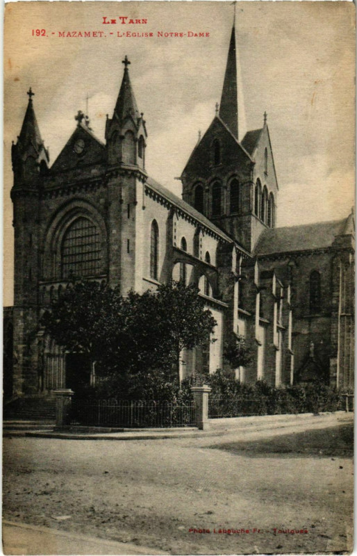 Carte postale ancienne Mazamet L'Eglise Notre-Dame France à Mazamet