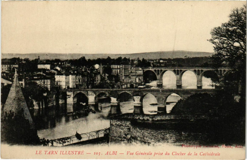 Carte postale ancienne Albi Vue Generale prise du Clocher France à Albi