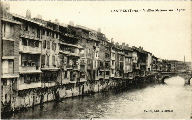Carte postale ancienne Castres Vieilles Maisons s l'Agout France à Castres