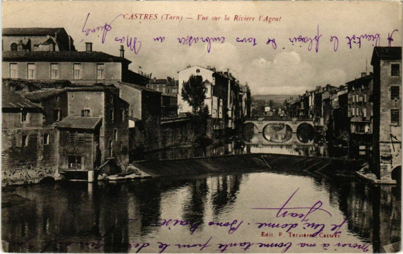 Carte postale ancienne Castres Vue sur la Riviere l'Agout France à Castres