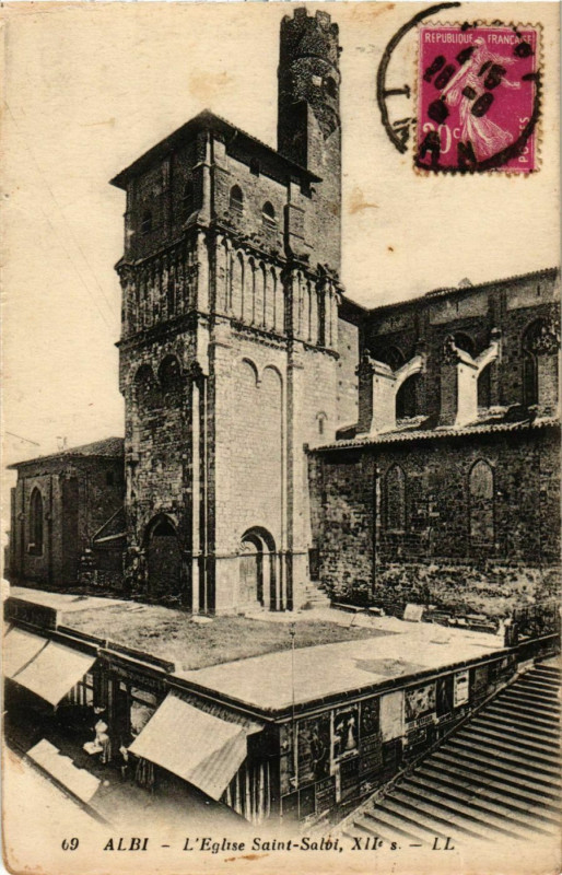 Carte postale ancienne Albi L'Eglise Saint-Salbi France à Albi