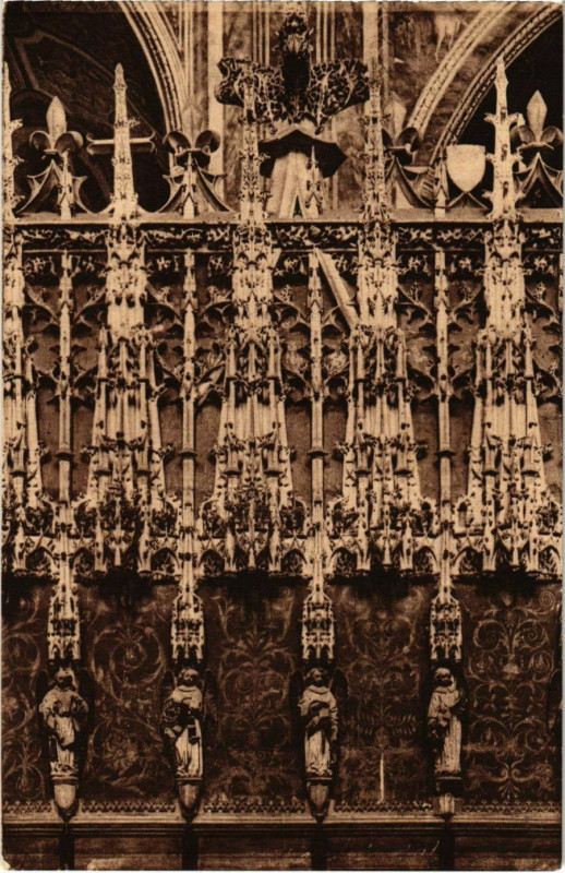 Carte postale ancienne Albi Cathedrale Sainte-Cecile Stalles France à Albi