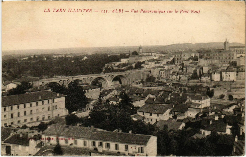 Carte postale ancienne Albi Vue Panoramique s le Pont Neuf France à Albi