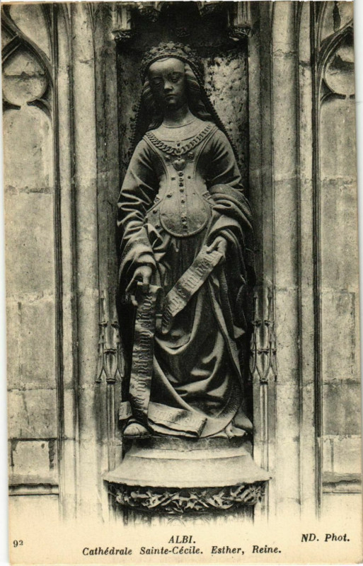 Carte postale ancienne Albi Cathedrale Sainte-Cecile Esther, Reine France à Albi