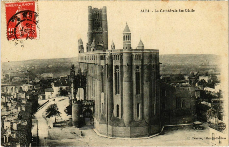 Carte postale ancienne Albi La Cathedrale Sainte-Cecile France à Albi