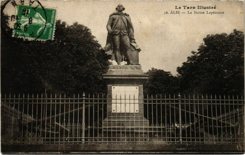 Carte postale ancienne Albi La Statue Laperouse France à Albi