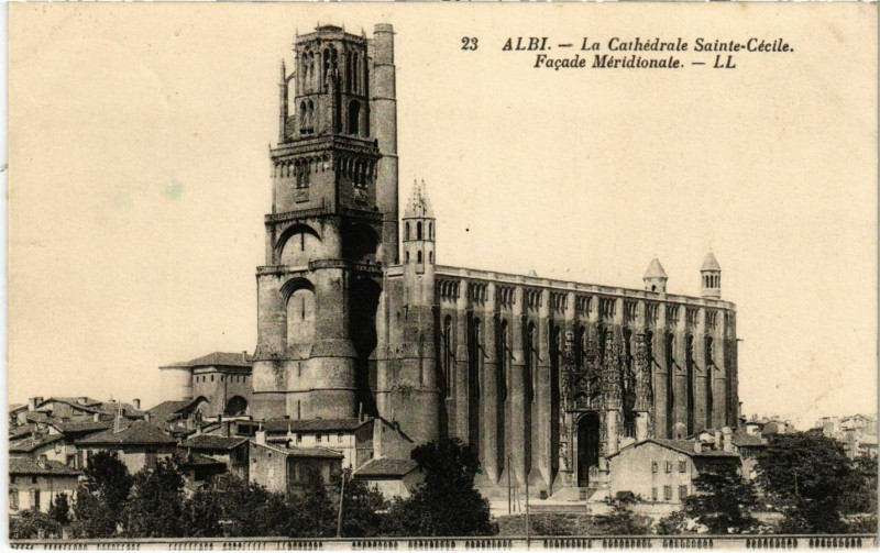 Carte postale ancienne Albi La Cathedrale Sainte-Cecile France à Albi