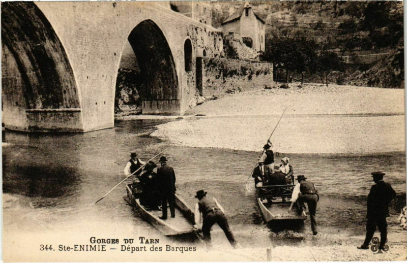 Carte postale ancienne Gorges du Tarn - Saint-Enimie
