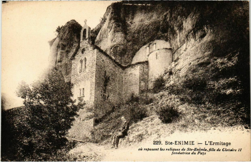 Carte postale ancienne Sainte-Enimie - L'Ermitage