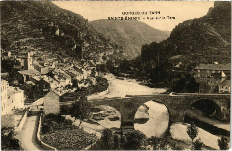 Carte postale ancienne Gorges du Tarn - Sainte-Enimie