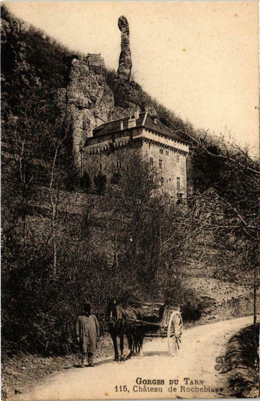 Carte postale ancienne Gorges du Tarn - Chateau de Rocheblave
