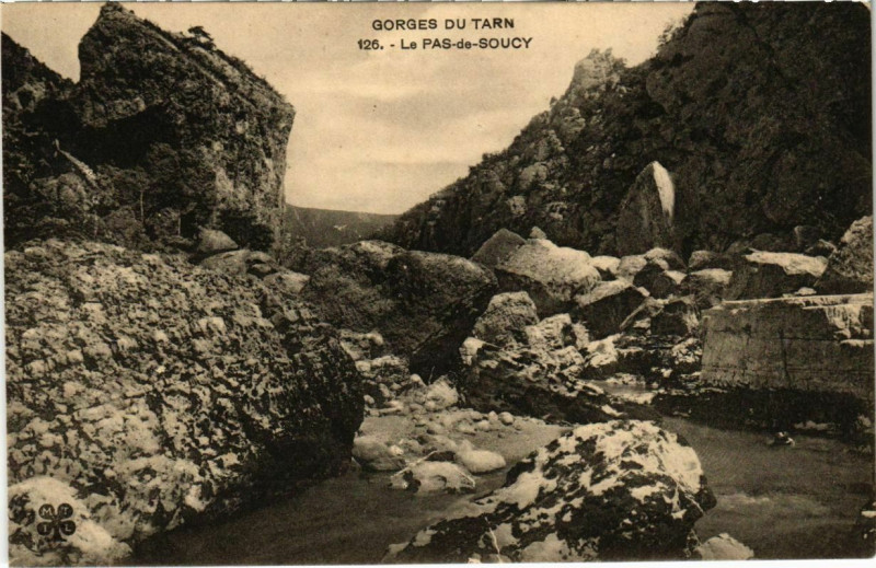 Carte postale ancienne Gorges du Tarn - Les Pas-de-Soucy