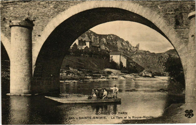 Carte postale ancienne Gorges du Tarn - Sainte-Enimie