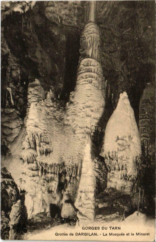 Carte postale ancienne Gorges du Tarn - Grottes de Dargilan