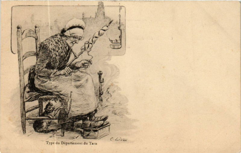 Carte postale ancienne Type du Deparement du Tarn