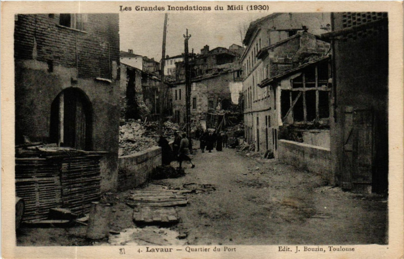 Carte postale ancienne Lavaur - Quartier du Port à Lavaur