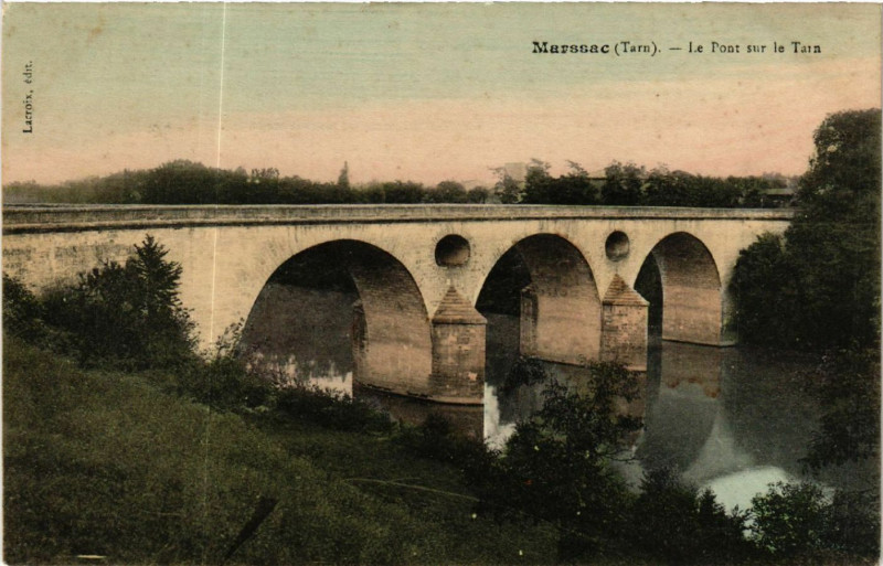 Carte postale ancienne Marssac - Le Pont sur le Tain