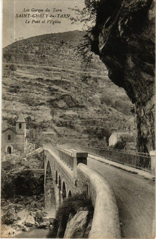 Carte postale ancienne Les Gorges du Tarn - Saint-Chely du Tarn