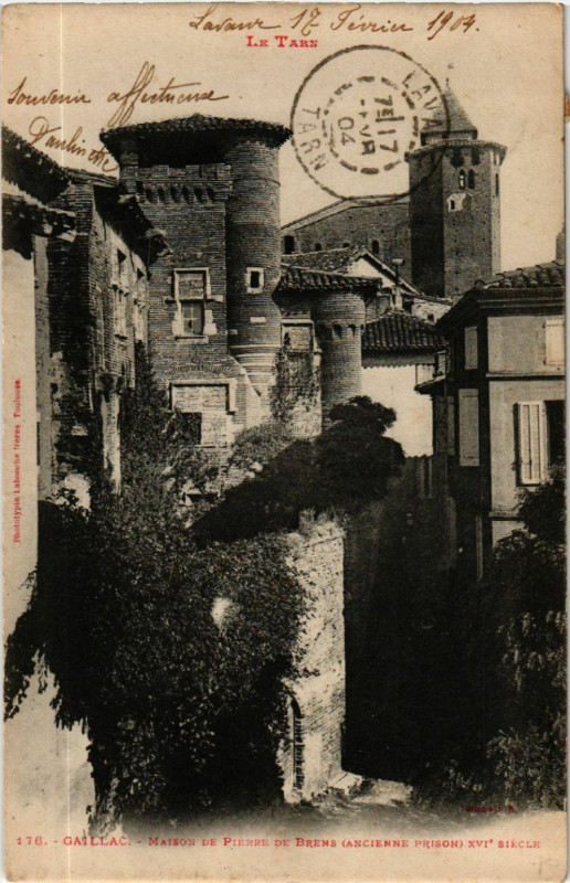 Carte postale ancienne Gaillac - MAison de Pierre de Brens à Gaillac
