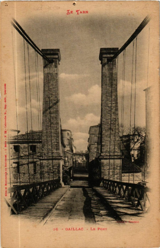 Carte postale ancienne Gaillac - Le Pont à Gaillac