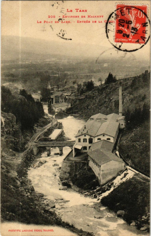 Carte postale ancienne Env. de Mazamet - Le Pont de Larn à Mazamet